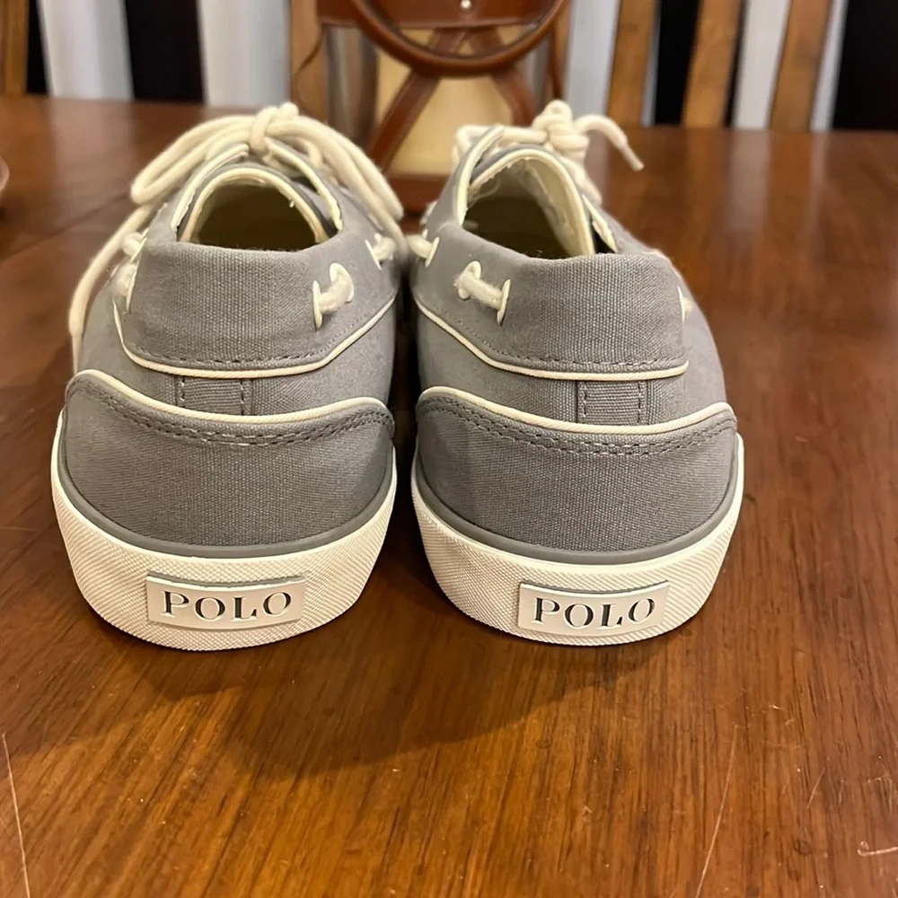 Polo Ralph Lauren Lander Boat Deck Shoes Sneakers new grey Mens size 11.5